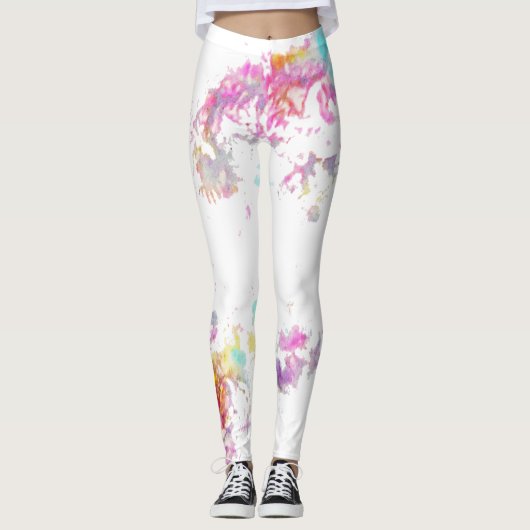 Rosa Spritzer Leggings (Vorderseite)
