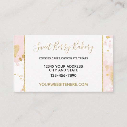 Rosa Spritzer Visitenkarte (Vorderseite)