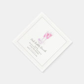 Rosa sprudelnder Brunch Champagner Blasen Event Serviette (Ecke)