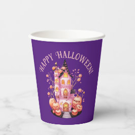 Rosa Spuk Halloween Castle Party Paper Cup Pappbecher