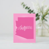 Rosa Staat Arizona Postkarte (Stehend Vorderseite)
