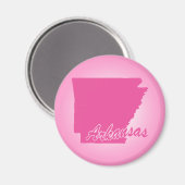 Rosa Staat Arkansas Magnet (Vorderseite/Rückseite)