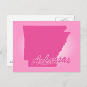 Rosa Staat Arkansas Postkarte (Vorne/Hinten)
