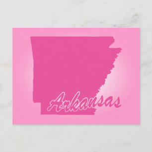 Rosa Staat Arkansas Postkarte