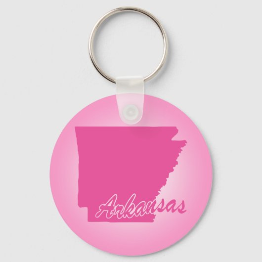 Rosa Staat Arkansas Schlüsselanhänger (Vorderseite)