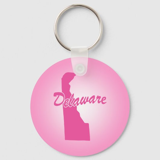 Rosa Staat Delaware Schlüsselanhänger (Vorderseite)