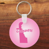 Rosa Staat Delaware Schlüsselanhänger (Vorderseite)