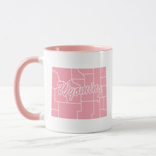 Rosa Staat der Tasse der Wyomform (Links)