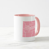 Rosa Staat der Tasse der Wyomform (VorderseiteRechts)