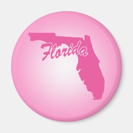 Rosa Staat Florida Magnet (Vorne)