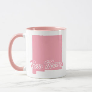 Rosa Staat in New Mexico Form Tasse