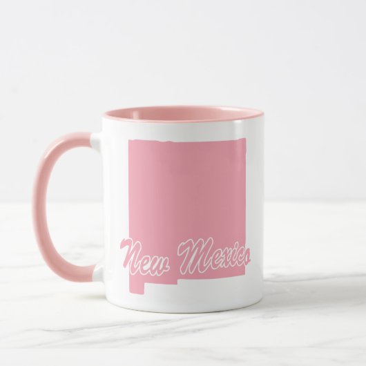 Rosa Staat in New Mexico Form Tasse (Links)