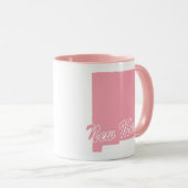 Rosa Staat in New Mexico Form Tasse (VorderseiteRechts)