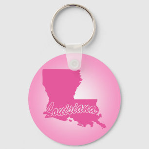 Rosa Staat Louisiana Schlüsselanhänger