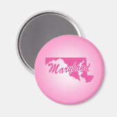 Rosa Staat Maryland Magnet (Vorderseite/Rückseite)