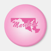 Rosa Staat Maryland Magnet (Vorne)