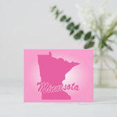 Rosa Staat Minnesota Postkarte (Stehend Vorderseite)
