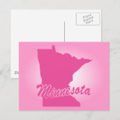 Rosa Staat Minnesota Postkarte (Vorne/Hinten)