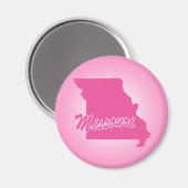 Rosa Staat Missouri Magnet (Vorderseite/Rückseite)