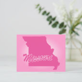 Rosa Staat Missouri Postkarte (Stehend Vorderseite)