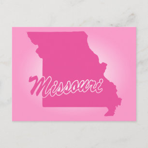 Rosa Staat Missouri Postkarte