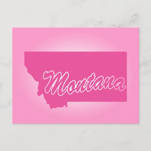 Rosa Staat Montana Postkarte (Vorderseite)