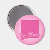 Rosa Staat New Mexico Magnet (Vorderseite/Rückseite)
