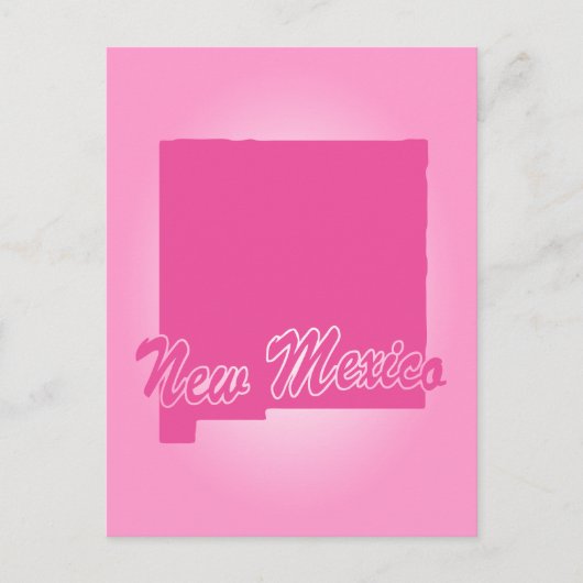Rosa Staat New Mexico Postkarte (Vorderseite)