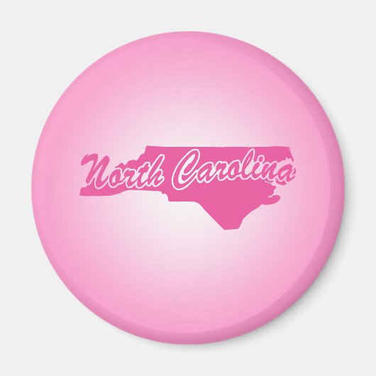 Rosa Staat North Carolina Magnet (Vorne)