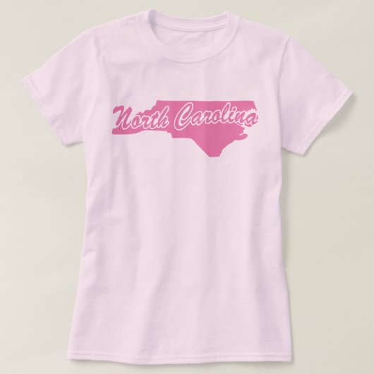 Rosa Staat North Carolina T-Shirt (Design vorne)