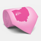Rosa Staat Ohio Krawatte (Gerollt)