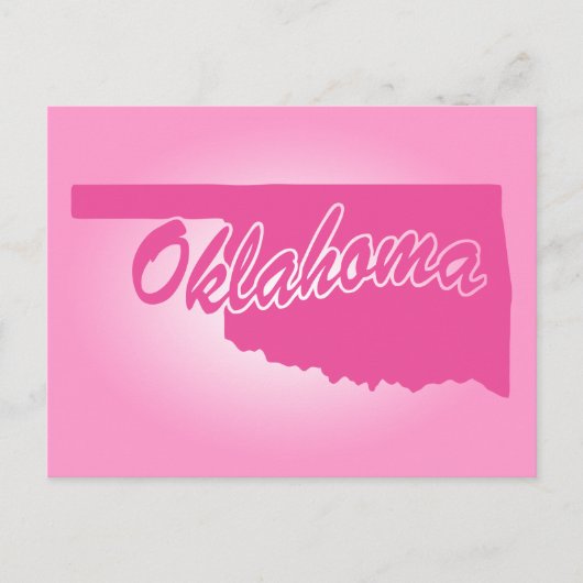 Rosa Staat Oklahoma Postkarte (Vorderseite)