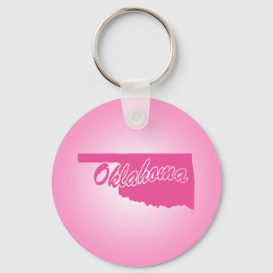 Rosa Staat Oklahoma Schlüsselanhänger