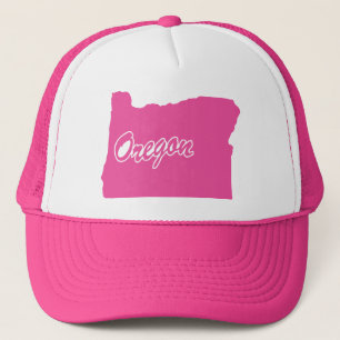 Rosa Staat Oregon Truckerkappe