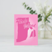 Rosa Staat Rhode Island Postkarte (Stehend Vorderseite)