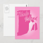 Rosa Staat Rhode Island Postkarte (Vorne/Hinten)