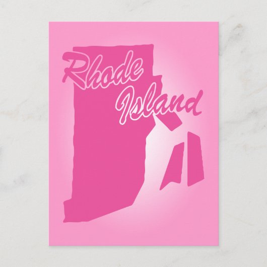 Rosa Staat Rhode Island Postkarte (Vorderseite)