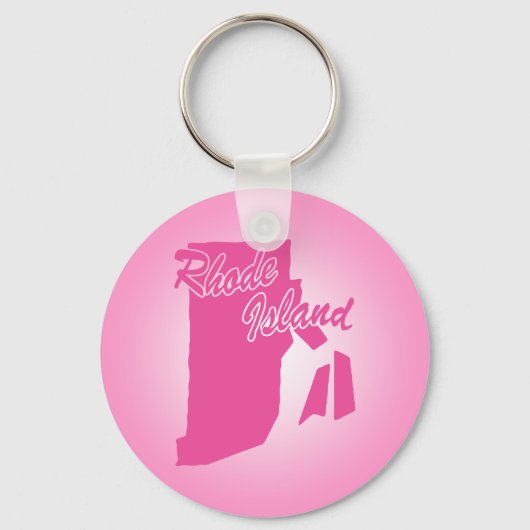 Rosa Staat Rhode Island Schlüsselanhänger (Vorderseite)