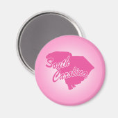 Rosa Staat South Carolina Magnet (Vorderseite/Rückseite)