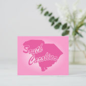 Rosa Staat South Carolina Postkarte (Stehend Vorderseite)