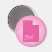 Rosa Staat Utah Magnet (Vorderseite/Rückseite)