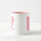 Rosa Staat von Arkansas Form Tasse (Zentrum)