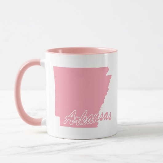 Rosa Staat von Arkansas Form Tasse (Links)