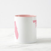Rosa Staat von Florida Form Tasse (Zentrum)