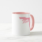 Rosa Staat von Florida Form Tasse (VorderseiteRechts)