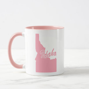 Rosa Staat von Idaho Form Tasse