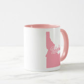 Rosa Staat von Idaho Form Tasse (VorderseiteRechts)