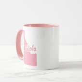Rosa Staat von Idaho Form Tasse (Vorderseite Links)