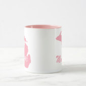 Rosa Staat von Michigan Form Tasse (Zentrum)