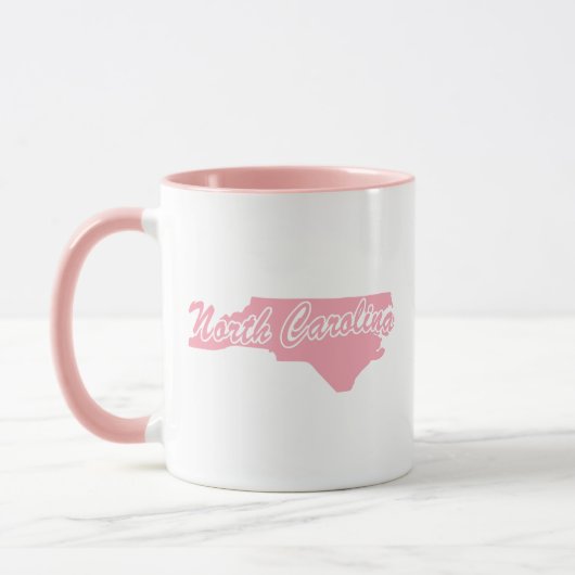 Rosa Staat von North Carolina Form Tasse (Links)